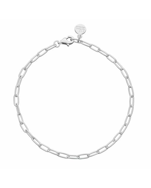 Lily Charmed Metallic Sterling Oval Link Charm Bracelet