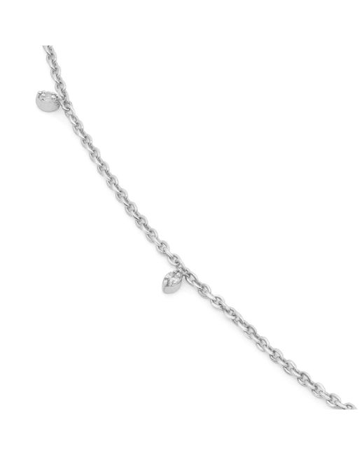 Kaizarin Metallic Eighteen Carat And Diamond Drop Necklace