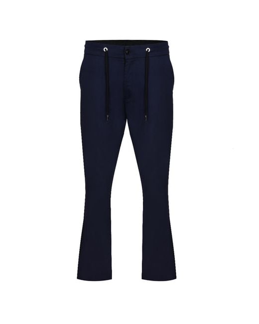 DAVID WEJ Blue Paco Loose Fit Chinos for men
