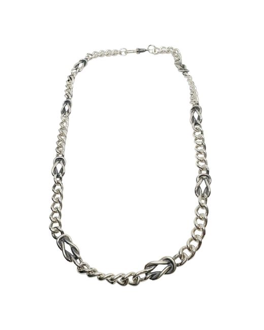 Tg-Jewellery by Tamara Gervasio Metallic Nautical Knot Curb Chain One Of A Kind Sterling for men