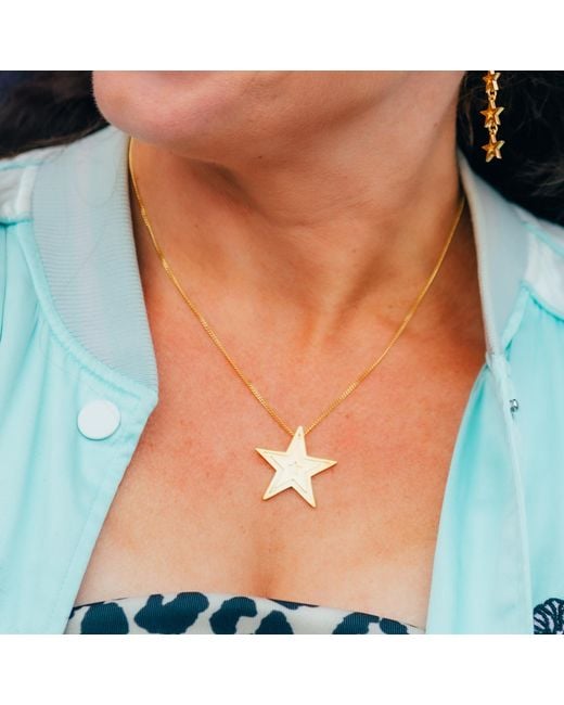 Edge Only Metallic Megastar Pendant 18Ct Vermeil
