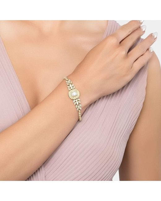 Latelita London Metallic Countess Gemstone Bracelet Moissanite