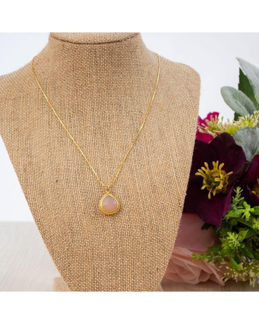 Seven Saints Metallic Rose Quartz Compassionate Heart Adjustable Necklace