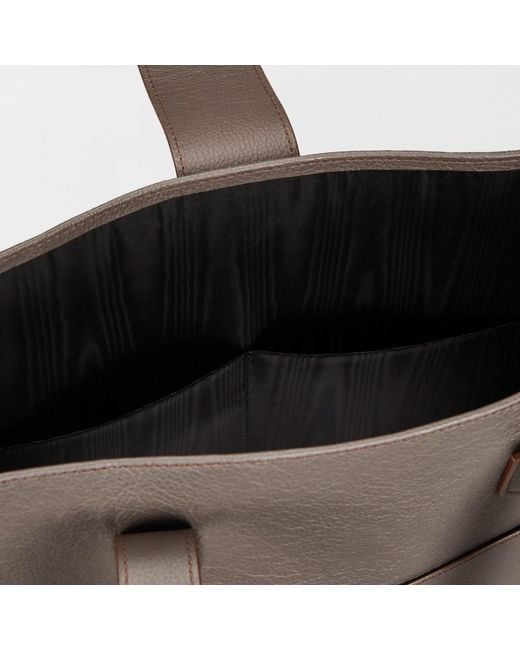 SEREN LONDON Brown Leather Tote Bag Chocolate
