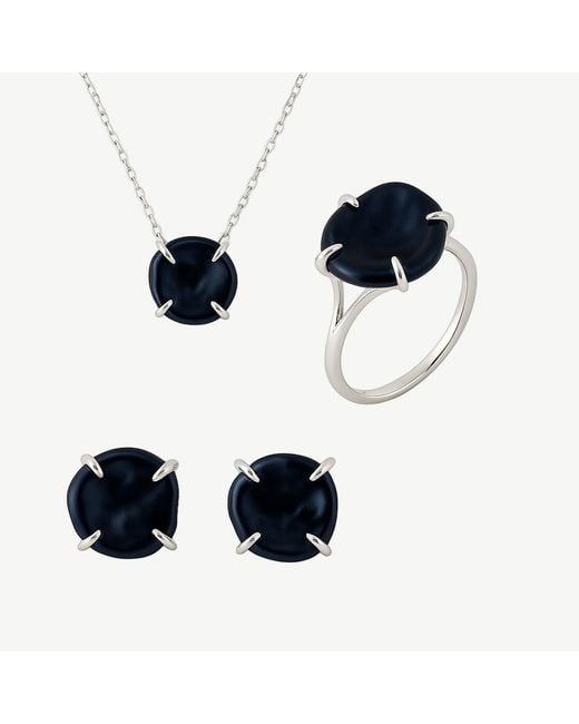 Pearl Code Blue Pearl Stud Earrings