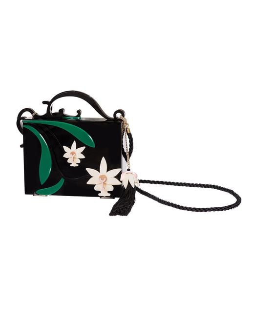 Gissa Bicalho Metallic Acrylic Handmade Bag Clutch Luna Vanilla