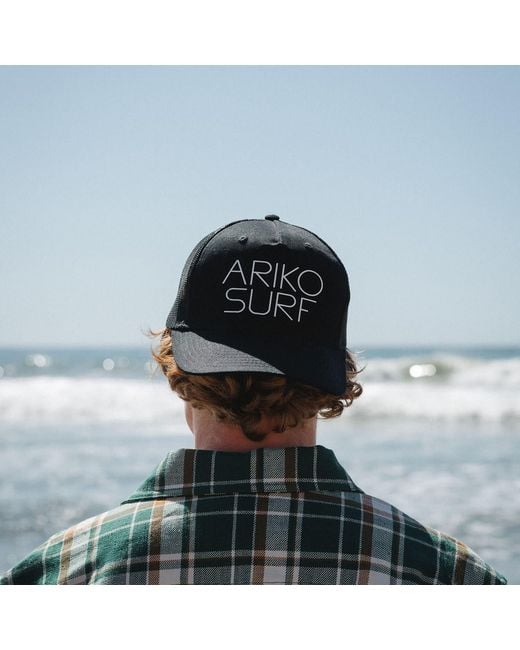 Ariko Black Surf Trucker Hat Classic Logo