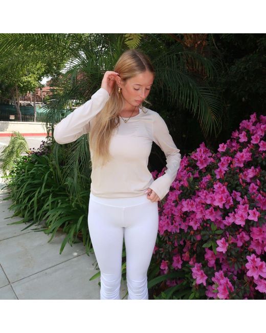 On/Off Essentials White Bamboo High Waisted Legging