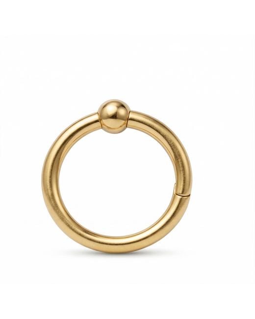 Zahav Jewelry Metallic 10K Solid Clicker Hoop