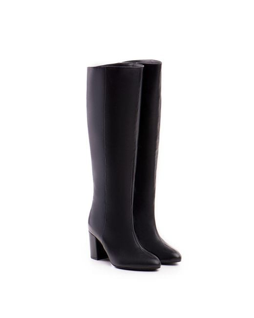 The 5Th Element Black Runa Leather Slouch Boots