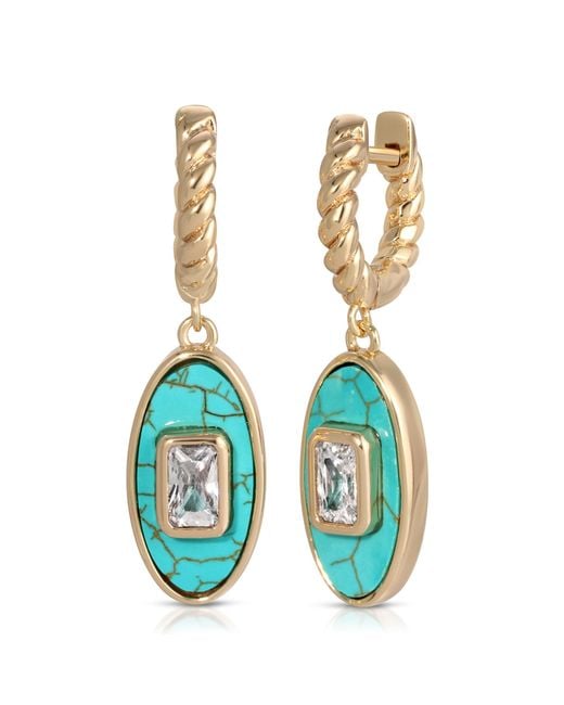 Leeada Jewelry Blue Juno Pendant Earrings