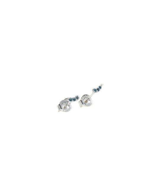 NASI SILVER White Fishtail Studs- Topaz