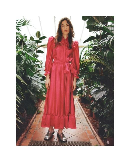 Lisa The Label Pink Le Jardin Long Plumerella Dress