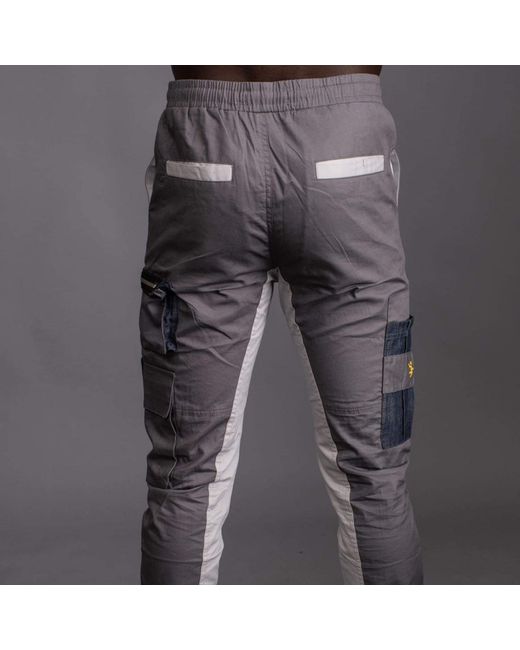 Chuks Collins Gray Act Self Cargo Pants- Diffusion Collection for men