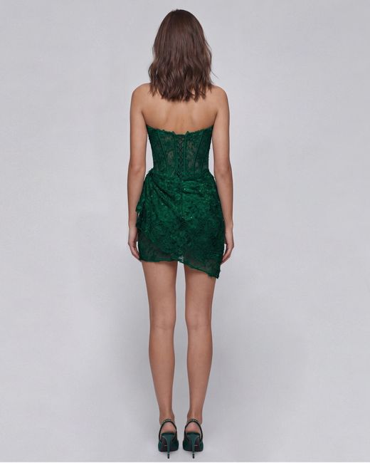 Angelika Jozefczyk Green Mini Lace Dress Catrice Emerald