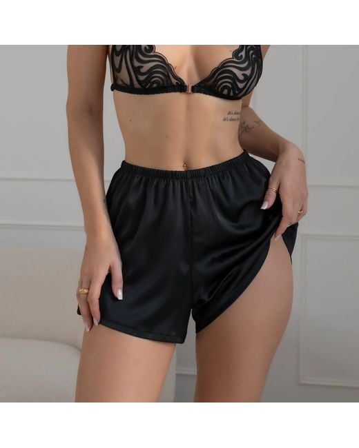 MONIQUE MORIN LINGERIE Blue Boyfriend Shorts