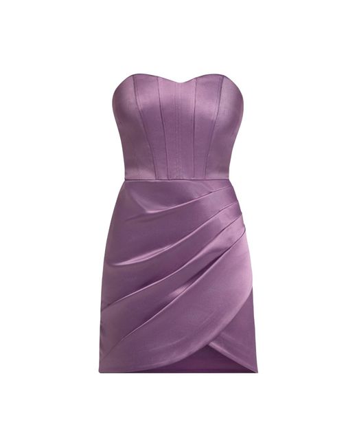Tia Dorraine Purple A Touch Of Glamour Mini Dress