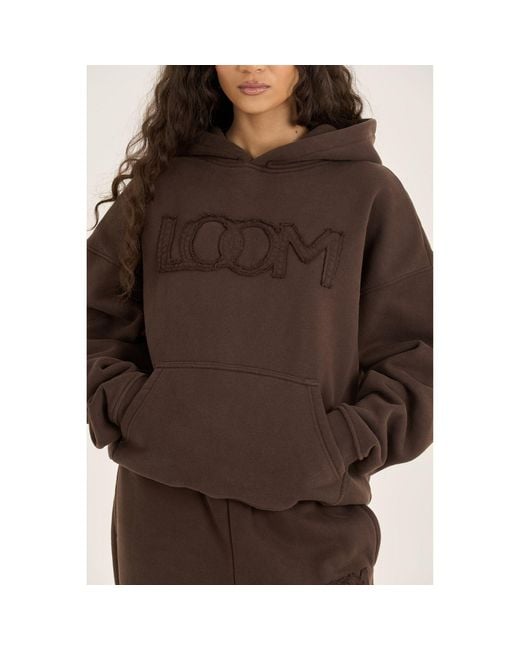 Loom Archives Brown Loom Applique Washed Hoodie