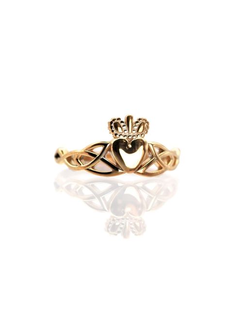 VicStoneNYC Fine Jewelry Metallic Antique Claddagh Rose Solid Ring