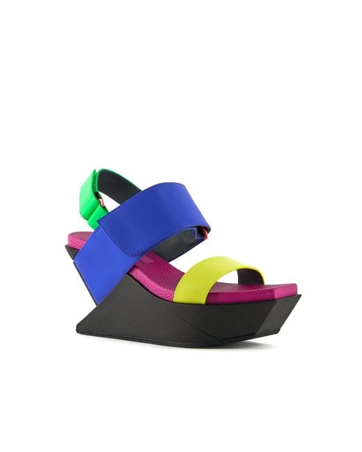 United Nude Green Delta Wedge Sandal