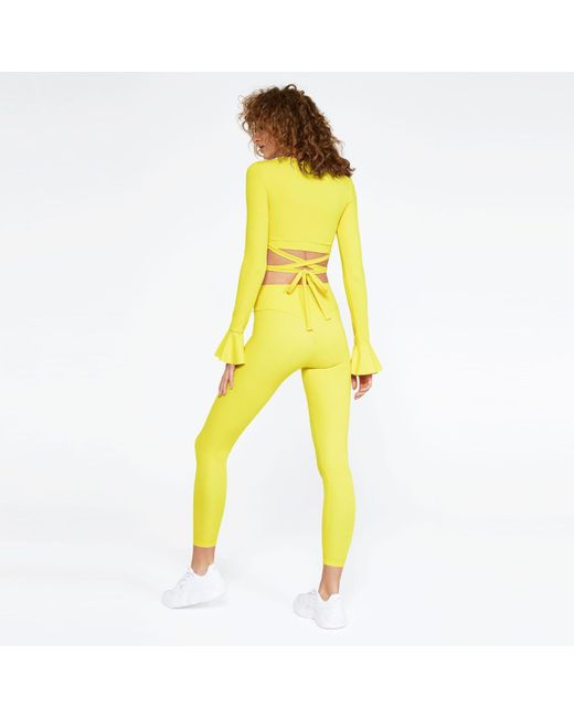Yes Flâneuse Yellow Bethany Signature High Rise Silky Soft Leggings Blazing