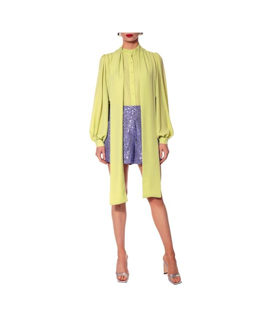 AGGI by HALEWSKI Yellow Loretta Wild Lime Long Sleeve Shirt