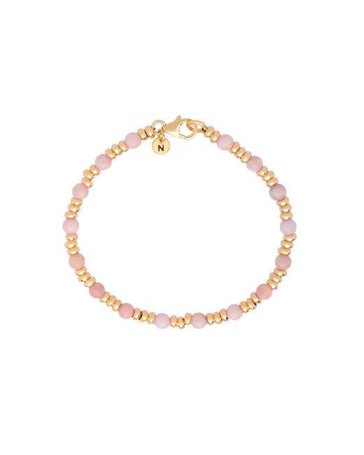 Nellou Jewellery Metallic Gem Bracelet October Birthstone Opal Plated Sterling