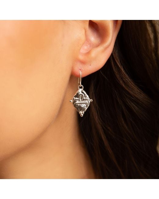 Seven Saints Metallic Libra Vintage-Style Dangle Earrings, Plated