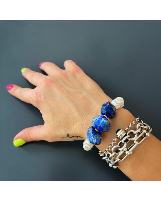 Ebru Jewelry Blue Eye Of Love Lapis Lazuli Bracelet