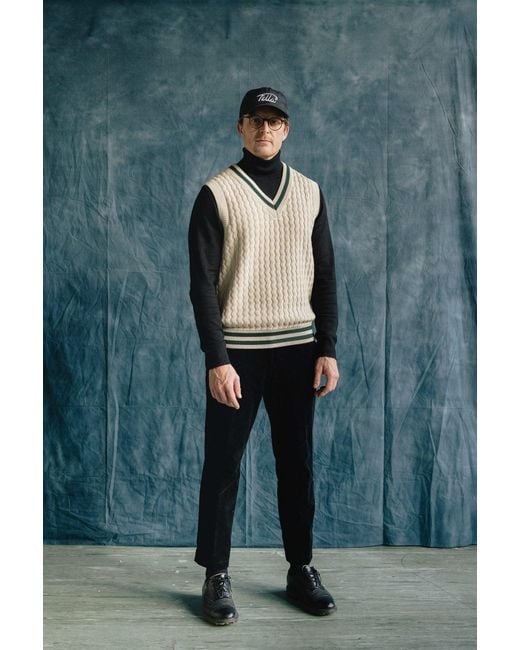 FELLA SWIM White Fred Cashmere Vest for men