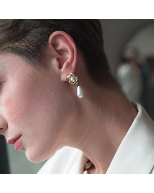 Retro Chic Metallic Canary Earrings