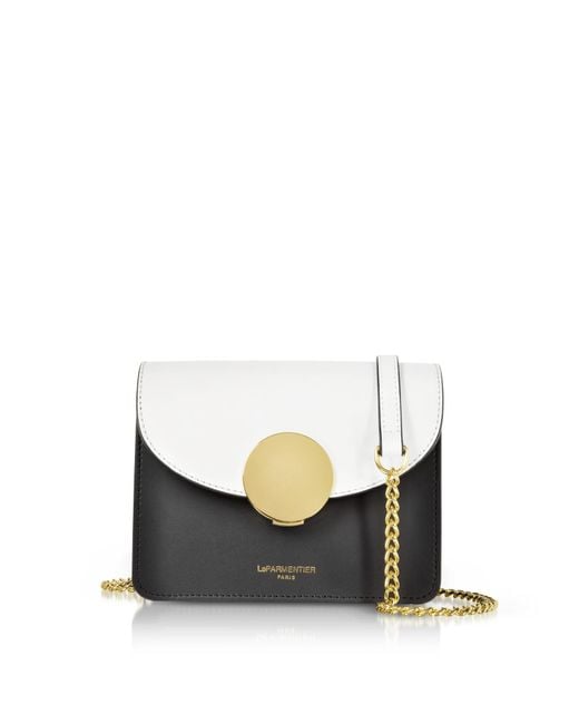 Le Parmentier White New Ondina Mini Color Block Shoulder Bag