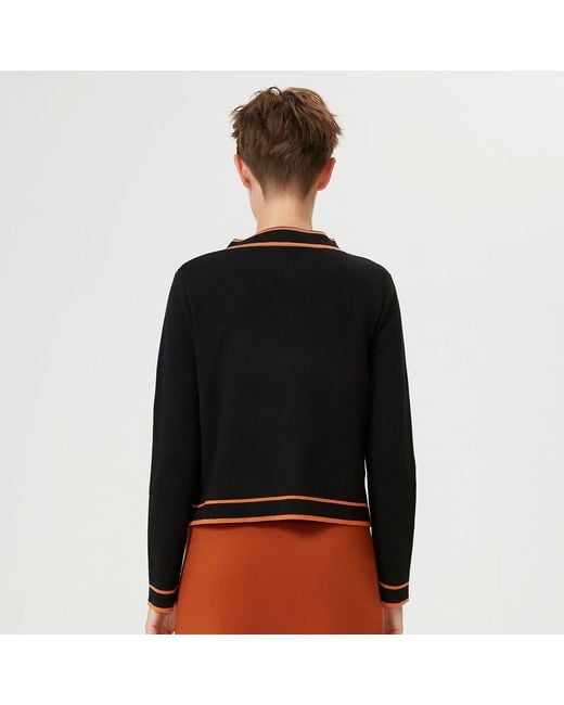 Smart and Joy Black Short Jacket With Contrasting Braids