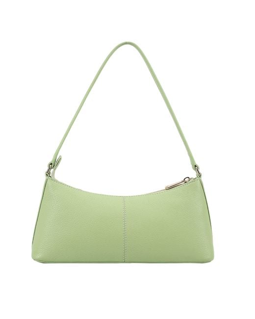 Paul Costelloe Green Zoey Leather Shoulder Bag