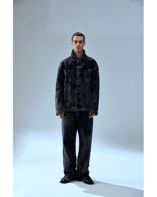 Pcfg Black Your Itch Colorblocked Denim Jacket for men