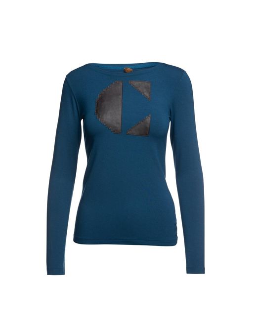 Conquista Blue C' Logo Long Sleeve Top Petrol
