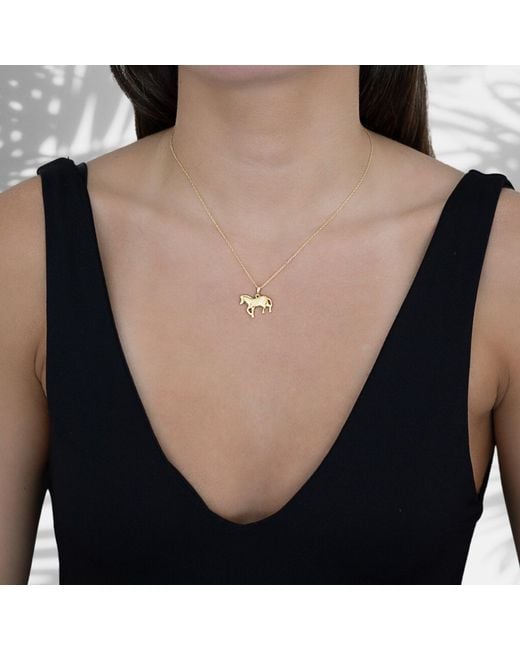 Ebru Jewelry Metallic Zebra Chain Necklace