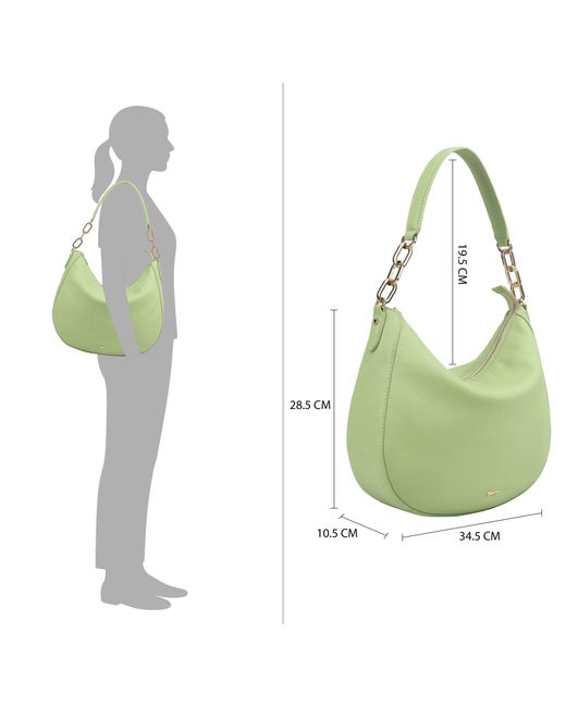 Paul Costelloe Green Bisbee Leather Shoulder Bag