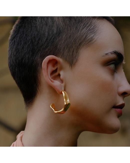Arvino Yellow Crimped Hoops