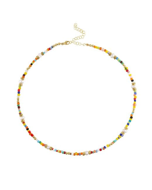 Olivia Le Metallic Jetsetter Beaded Necklace