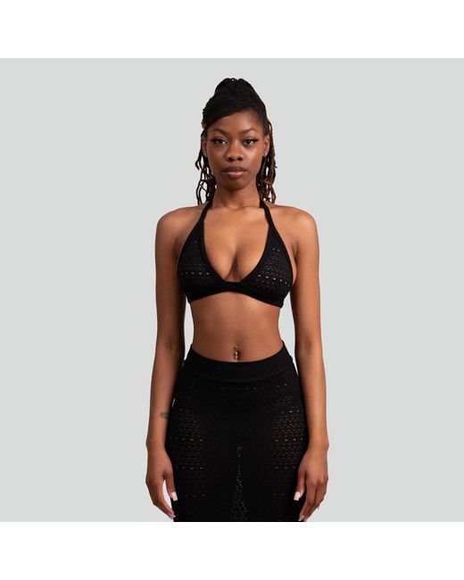 Maui X Lolita Black Cassandra Lace Knit Two-Piece Set