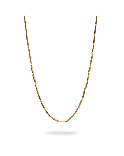 Ebru Jewelry Metallic Golden Strength Chain Necklace for men