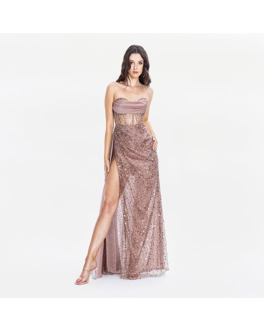 Angelika Jozefczyk Purple Corsete Evening Gown Stella