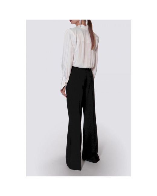 AGGI by HALEWSKI White Vera Off Long Sleeve Loose Shirt-Body