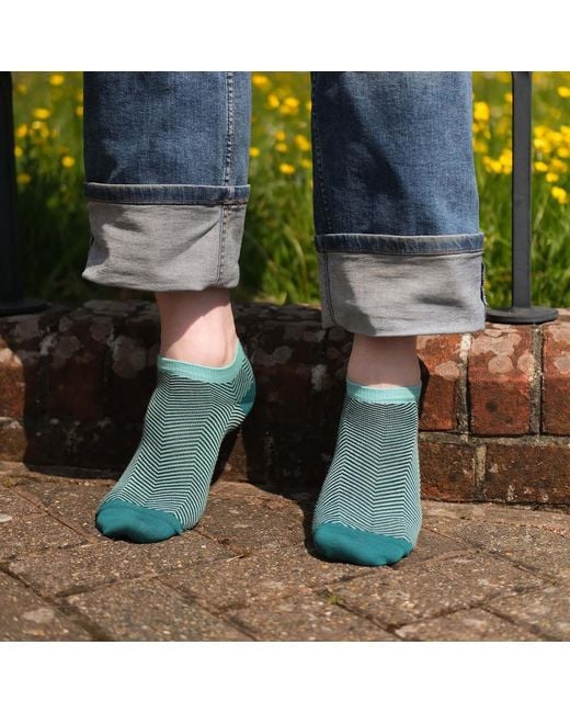 Peper Harow - Made in England Green Mayfair Cream & Lux Taylor Trainer Socks Bundle for men
