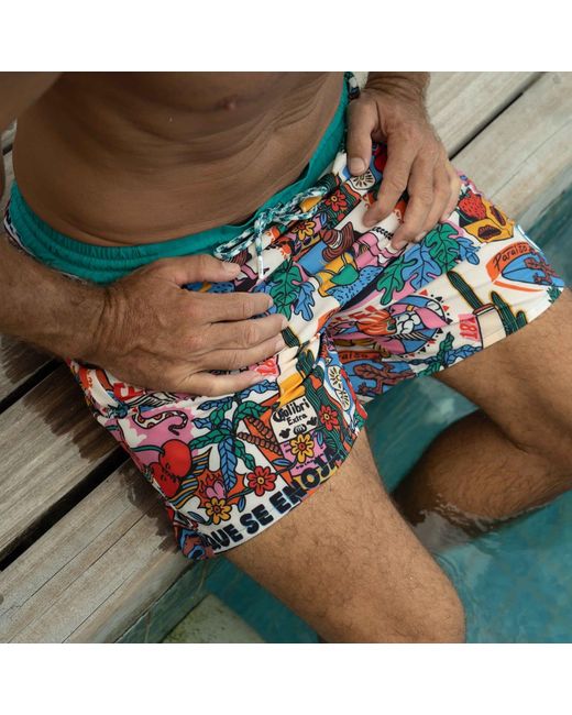 Live Kolibri Blue Board Shorts for men