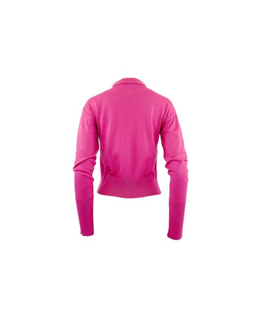 Theo the Label Pink Pallas Collared Sweater