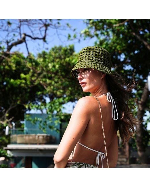 Zanatany Concepts Green Kit Kat Hat