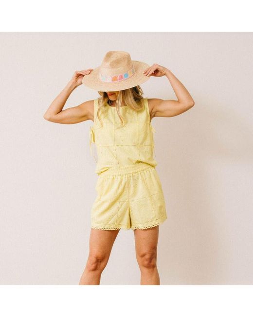 SUNSHINE TIENDA Yellow Lemonade Shell Coco Short