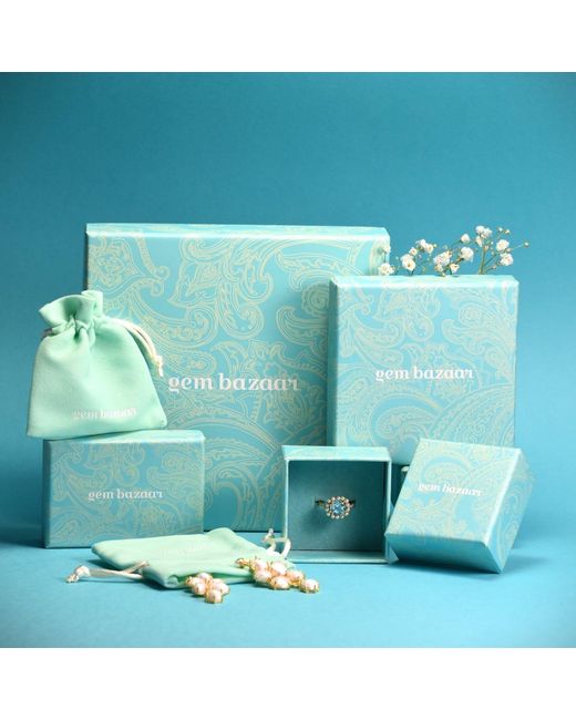 GEM BAZAAR Blue The Swiss Topaz Heritage Ring